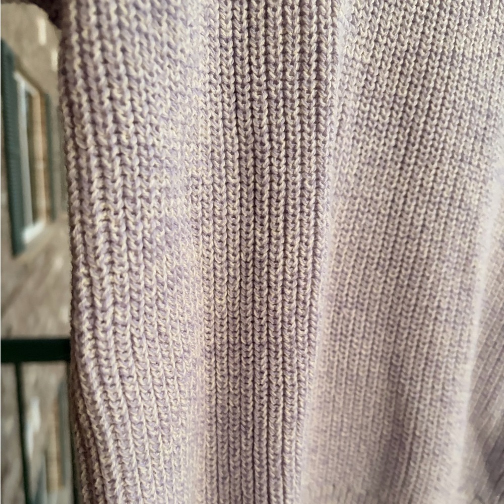 🆕 Levi’s Lavender Waffle Knit Sweater Soft Cotton Blend Cozy Ribbed Knit Size M - Picture 12 of 16